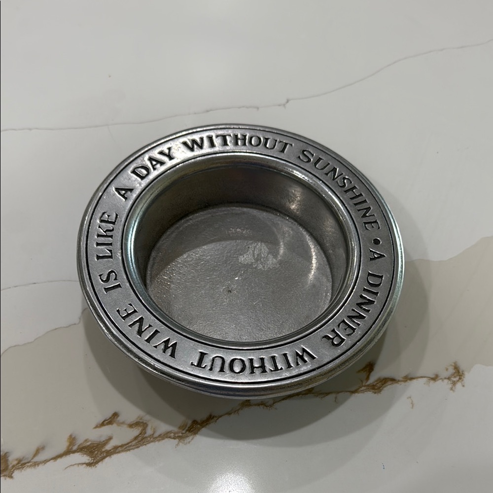 Vintage Wilton Armetale Wine Bottle Coaster